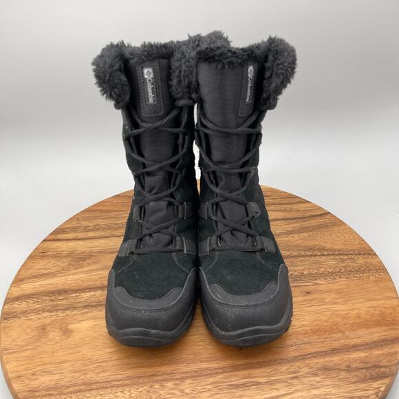 Columbia Ice Maiden II Boots Womens Size 7 Black Lace-Up Snow Comfort Winter - Picture 2 of 9